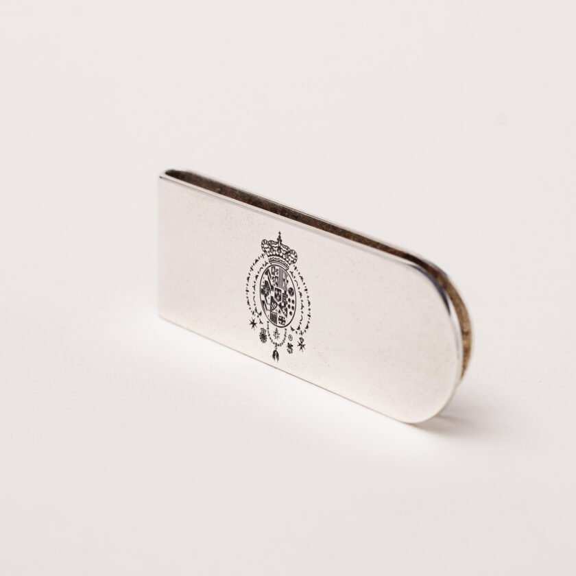 Fermasoldi stemma in argento
