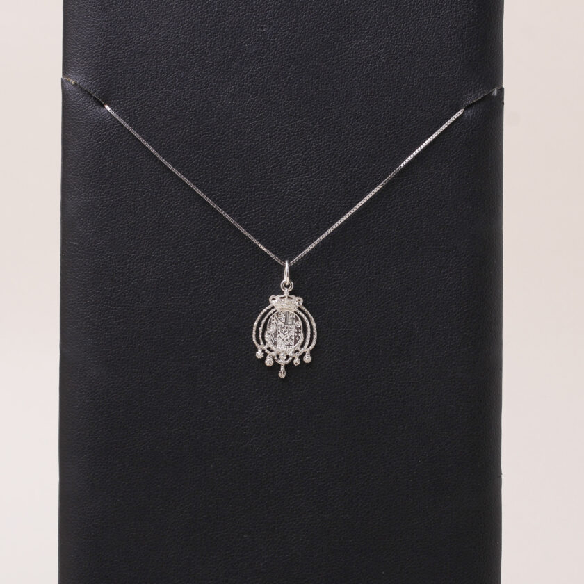 Collana stemma Regno due Sicilie microfuso in argento 925