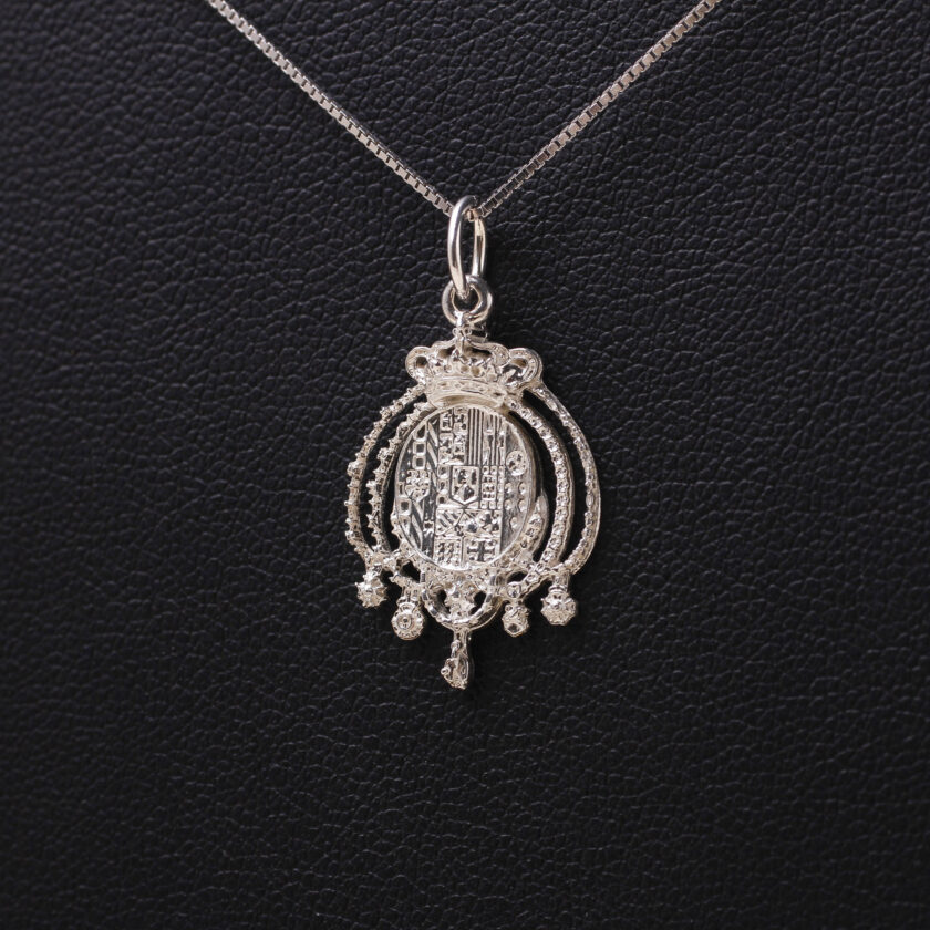 Collana stemma Regno due Sicilie microfuso in argento 925 - immagine 2