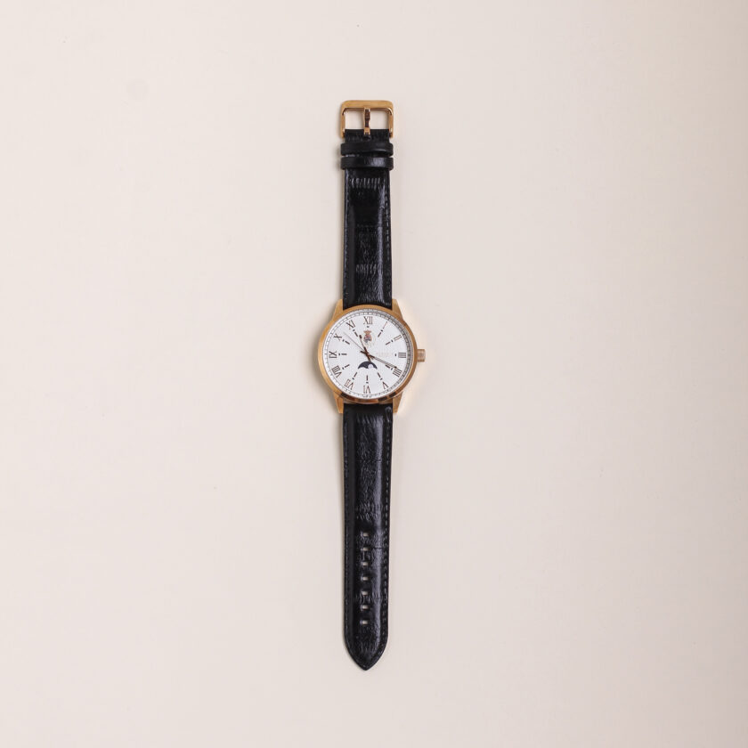 Orologio Argenio Napoli "fase lunare" con cinturino in pelle nero - immagine 2