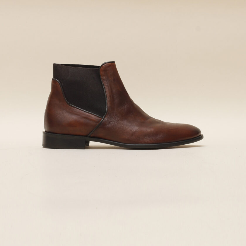 Stivaletto pelle marrone - immagine 2