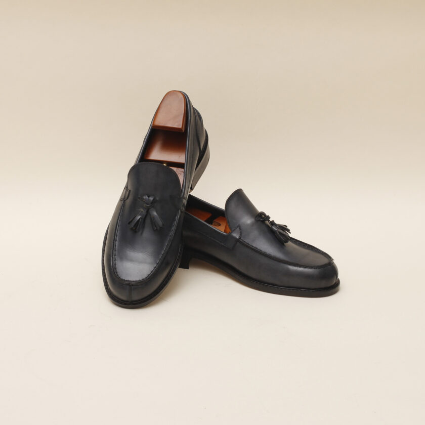Mocassino nappina blu