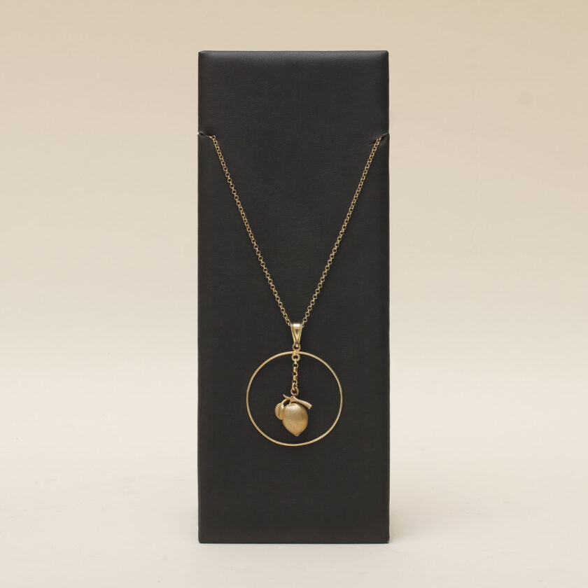 Collana cerchio con limone di Sorrento Argenio Napoli in argento placcato oro