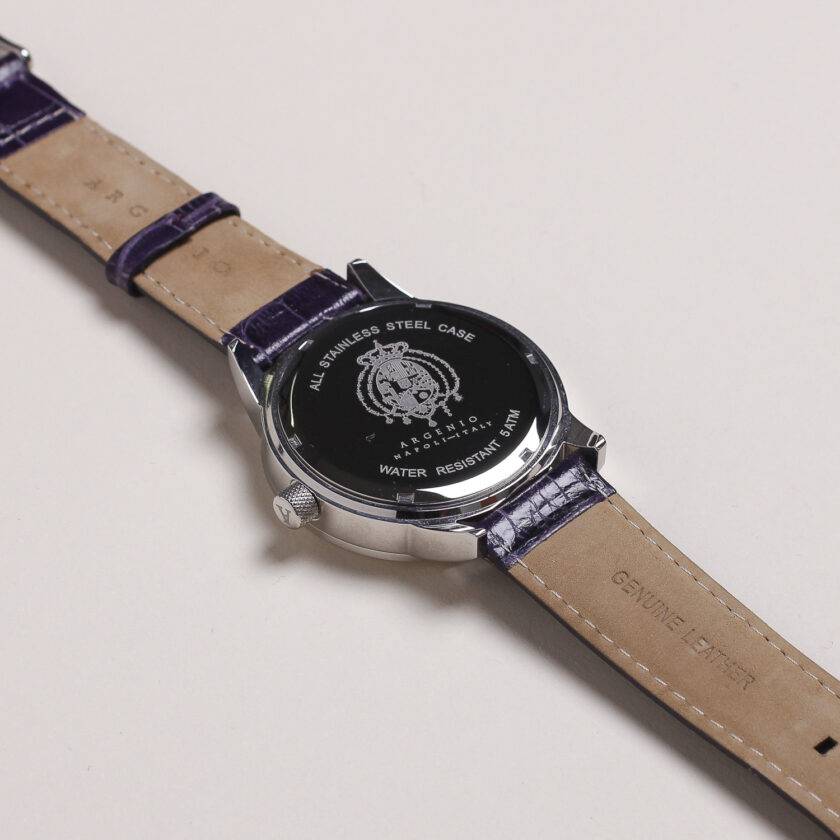 Orologio Argenio Napoli bianco Real Marina Napoletana cinturino in pelle - immagine 3