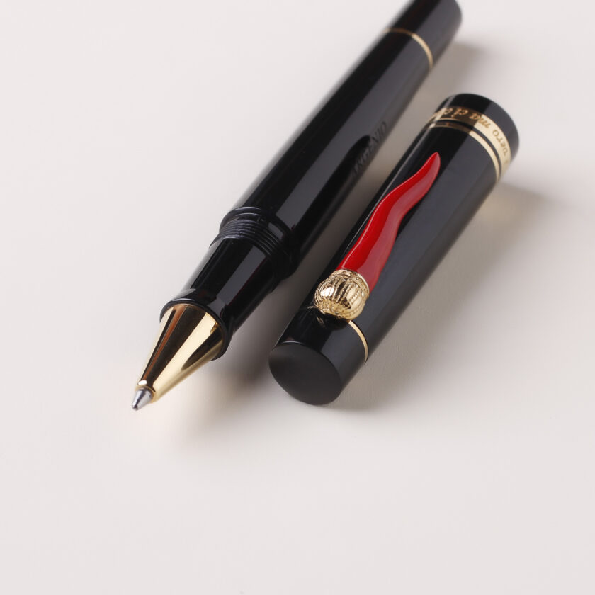 Penna roller Argenio Napoli Curniciello rosso portafortuna