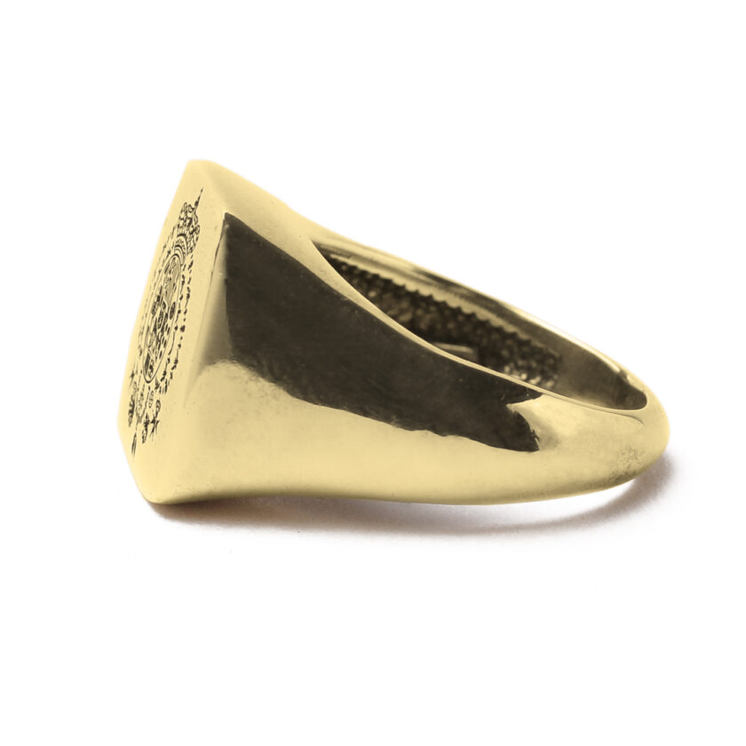 Anello Argenio Napoli Uomo Chevalier Stemma in argento placcato oro - immagine 2