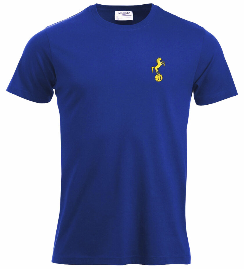 T-shirt mezza manica puro cotone primo stemma calcio Napoli bluette
