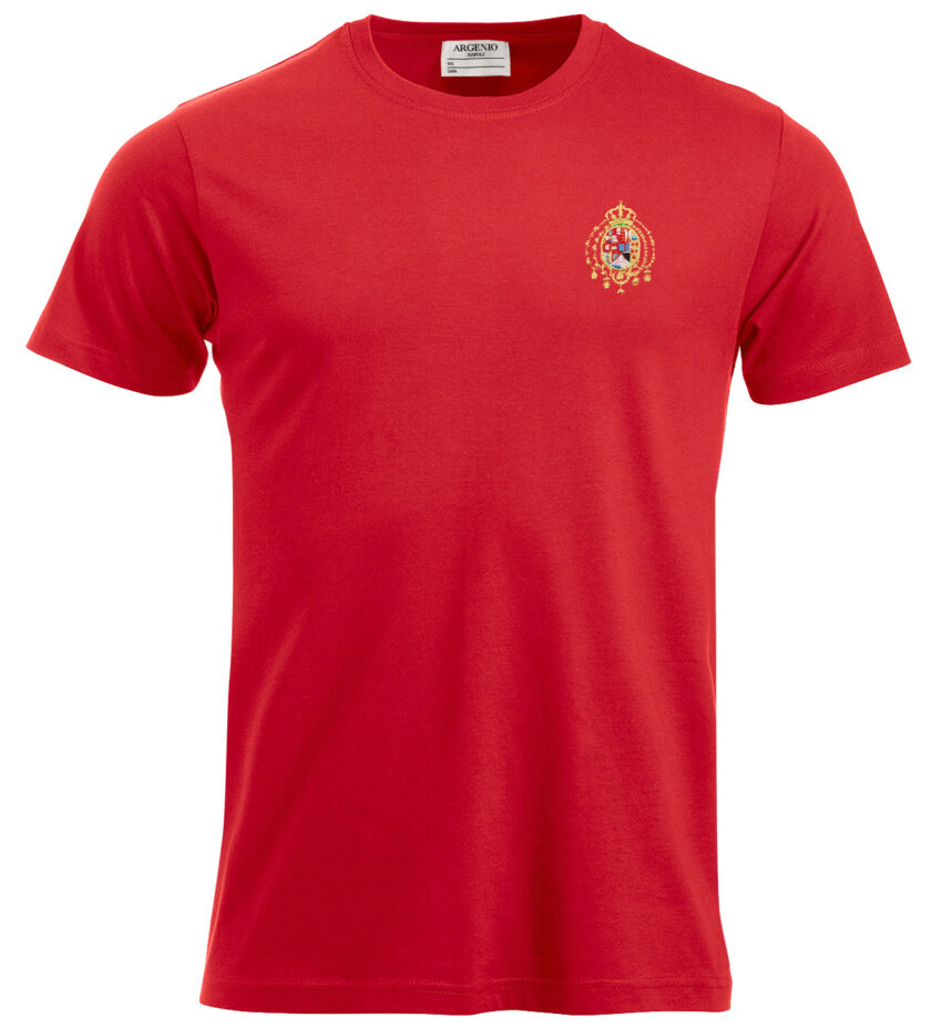 T-shirt mezza manica puro cotone Regno due Sicilie rossa