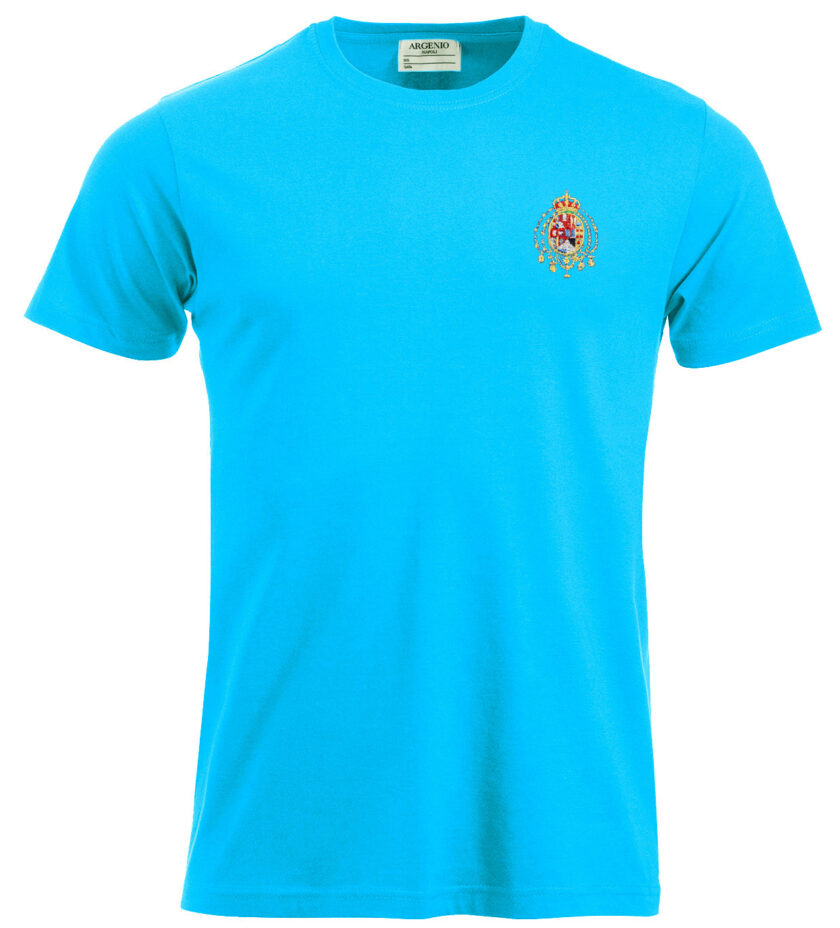 T-shirt mezza manica puro cotone Regno due Sicilie turchese